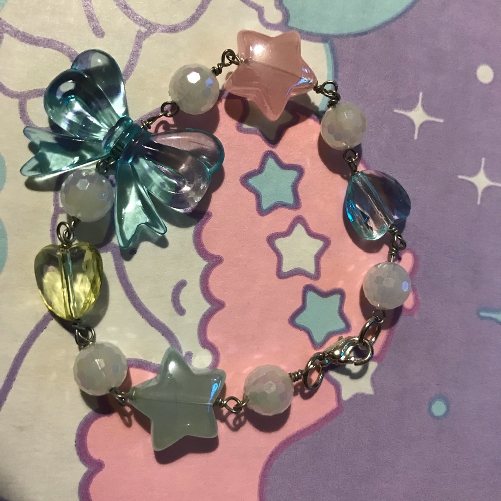Cute Lolita Blue Bow Bracelet
